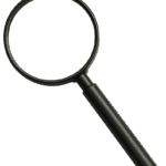 Dominion magnifying glass in Gray or Black without background